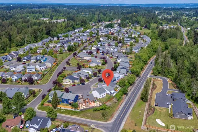 Aerial View of Neighborhood