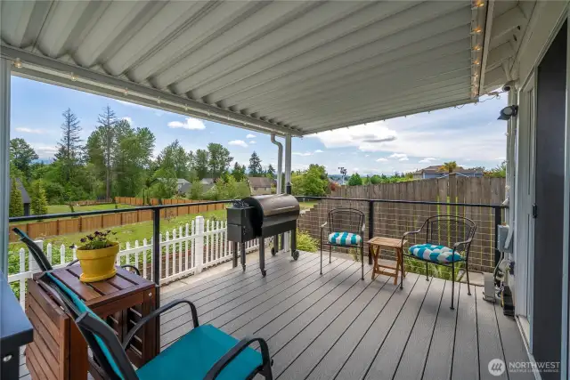 Covered Back Deck and BBQ Area