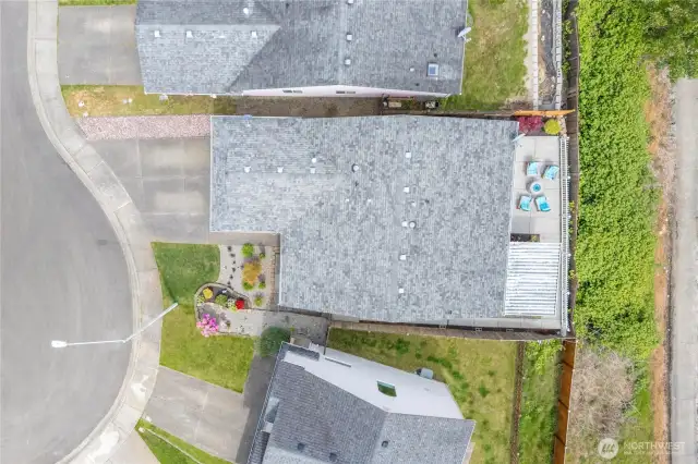 Aerial view of home
