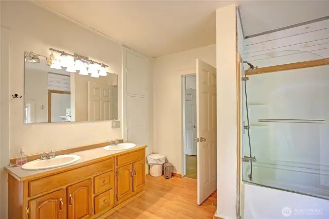 Double vanity & access to primary bedroom!