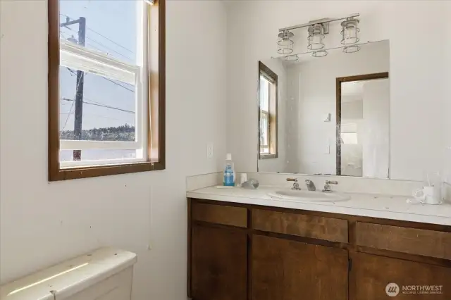 Upper half bath.