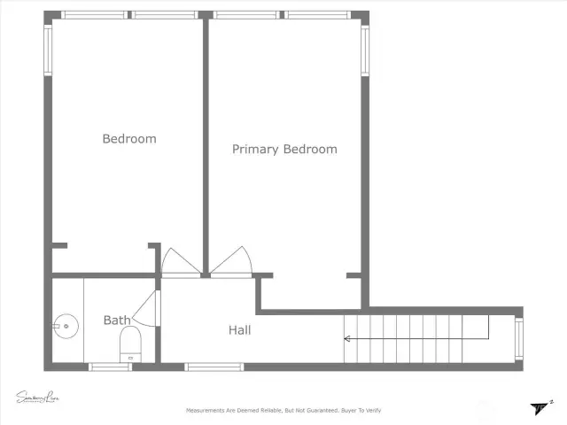 Upper level Floor plan.