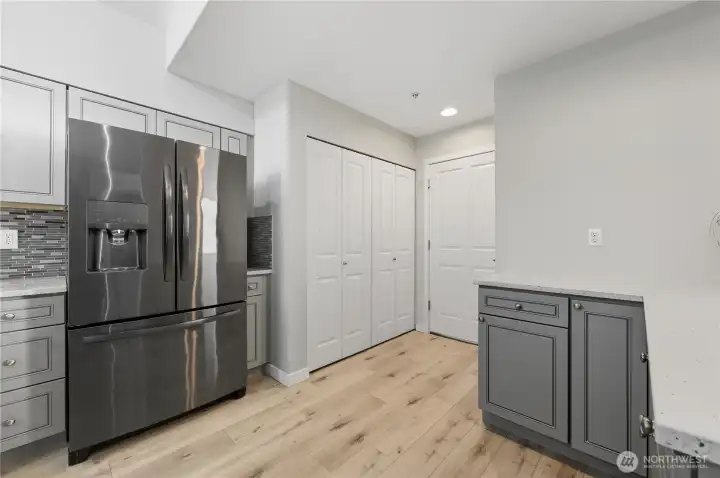 Kitchen with door to garage