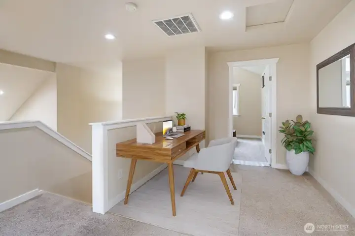 Loft at top of stairs