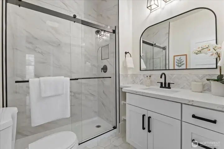 Main Floor Full Bath with Walk-in Shower