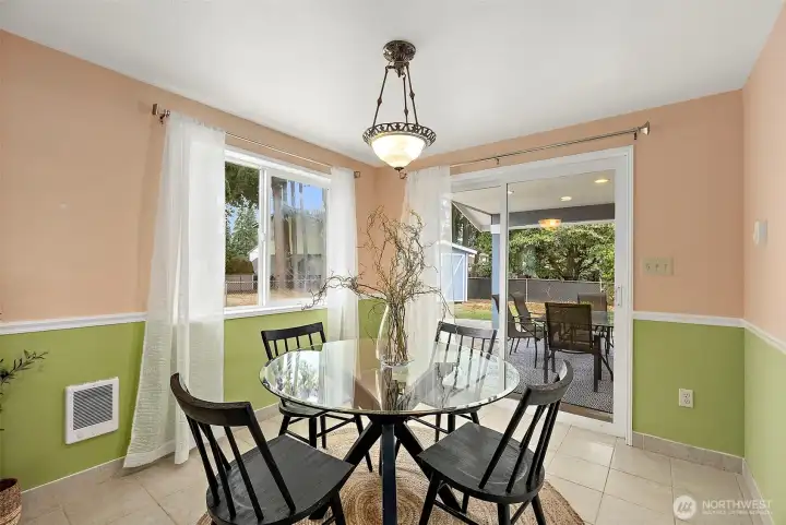 Sliding Glass Door Leads Out to the Covered Patio