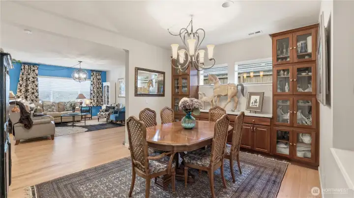 Formal Dining Room With Built-ins
