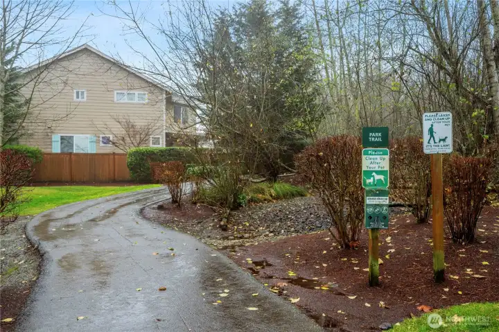 Entrance to walking trail