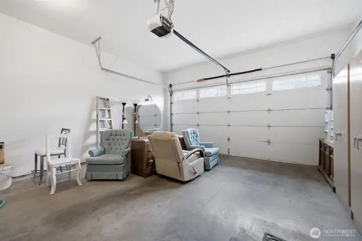 attached double car garage