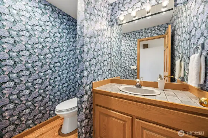 The main floor powder room. The main floor powder room.