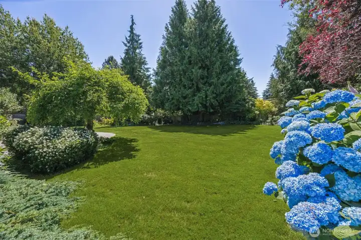 The mature landscaping adds color and vibrancy to the grounds. The mature landscaping adds color and vibrancy to the grounds.