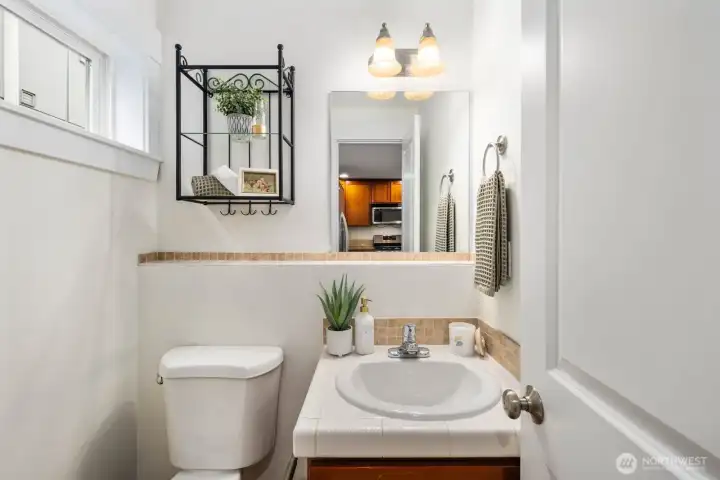 2nd level powder room