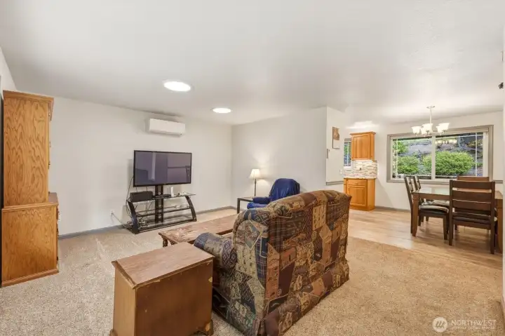 Living room with solar tubes