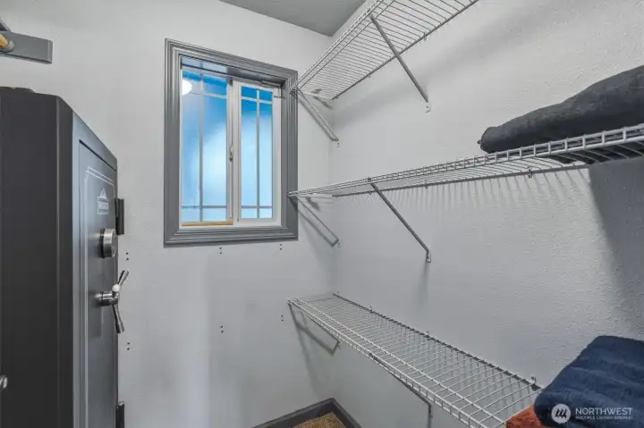 Walk-in closet in primary
