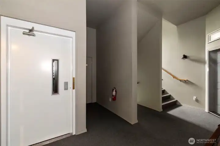 Elevator entry.2nd floor landing, entry to your luxury home.