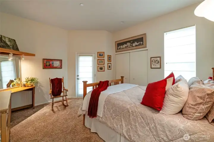 Bedroom two with exterior access.