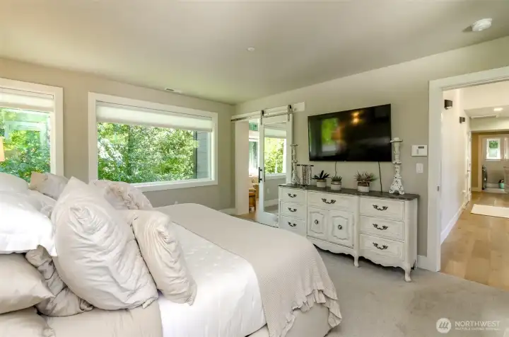 Primary bedroom with is like bathroom