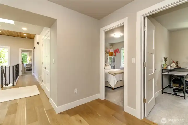 When in the laundry room this is the view looking down the upstairs hall.