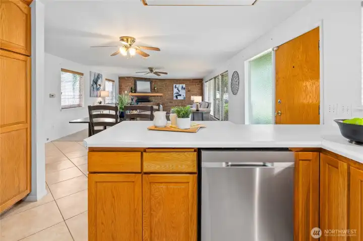 Kitchen to Living Area