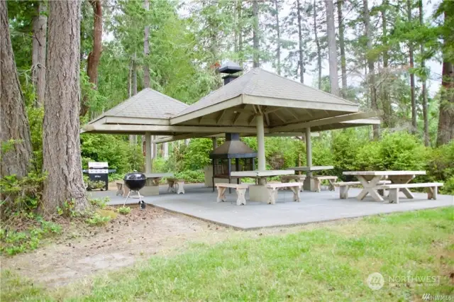 Cabana and picnic shelter