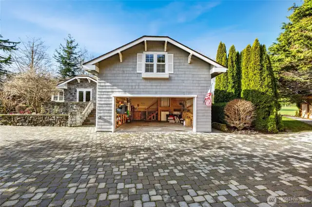Oversize 2 car garage.