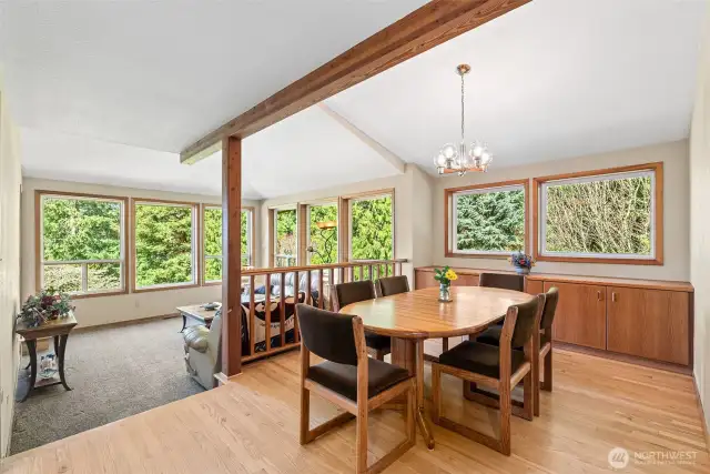 Dining Room that opens to Den.