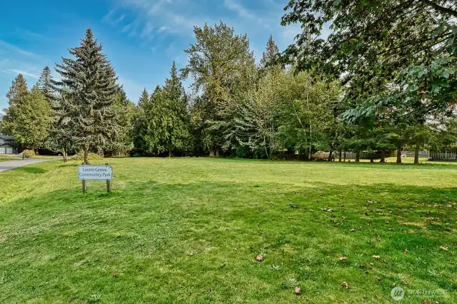 One of two open spaces in the neighborhood.