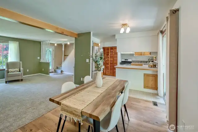 Open and spacious for gathering and entertaining.