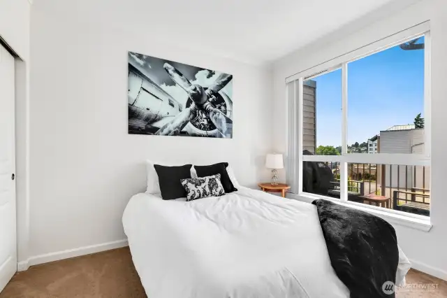 Roomy bed space also offers views.