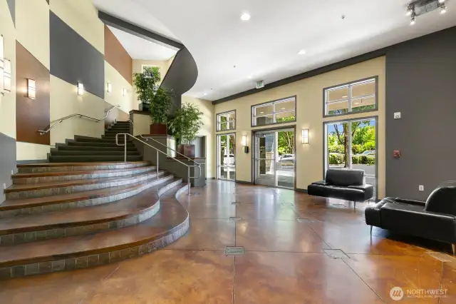 Main lobby and entrance to building.