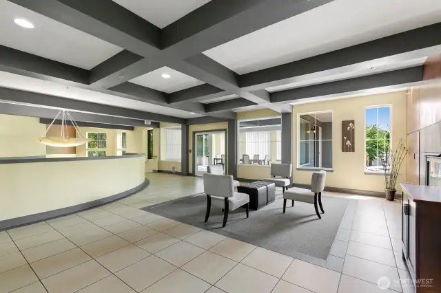 Common areas throughout building. This shows gathering space and conference room beyond. Both on 2nd floor, just up staircase from main lobby.