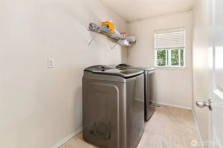 Designated Upstairs Laundry Room
