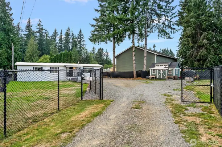 Gated entry and fully fence.