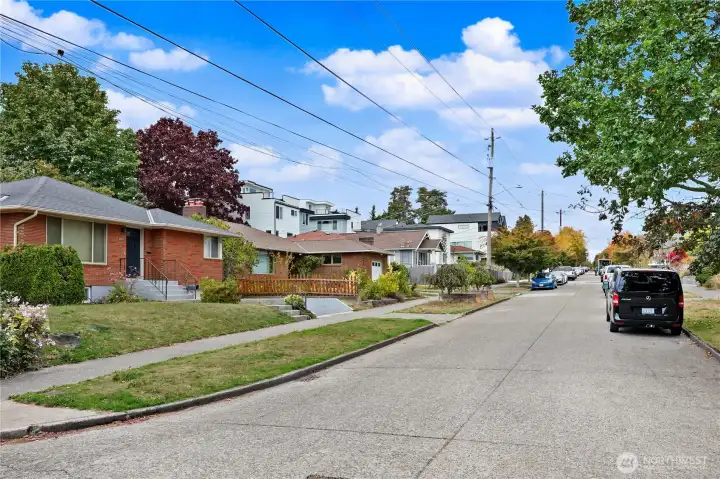 On a residential street in Whittier Heights, the location is fantastic. Lots of street parking for your friends and guests.