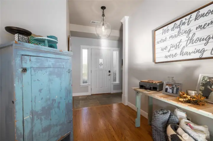 Welcome home.  A tiled entry provides a durable surface as you enter from the front porch.