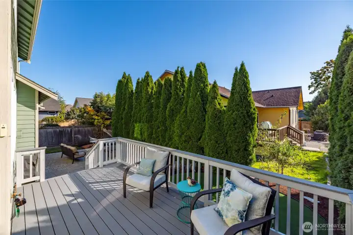 Back deck is new composite for easy maintenance and long life.
