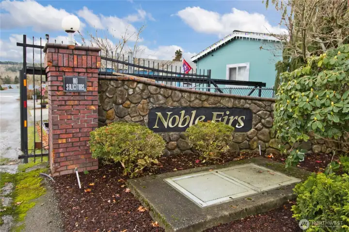 55 and older Noble Firs Gated entrance park