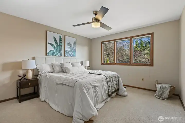 Bedroom number 3 boasts back-yard views as well.