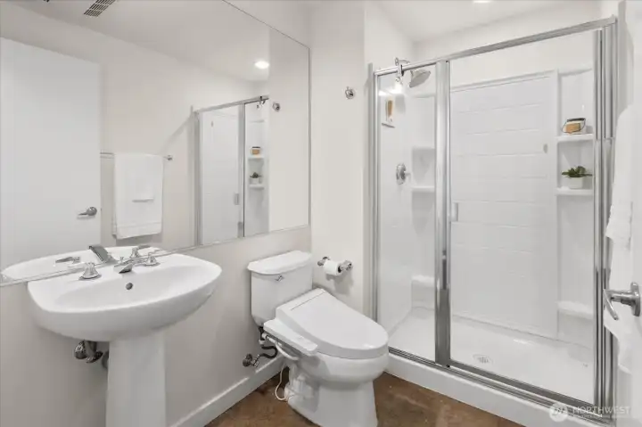 3/4 bath on lower level