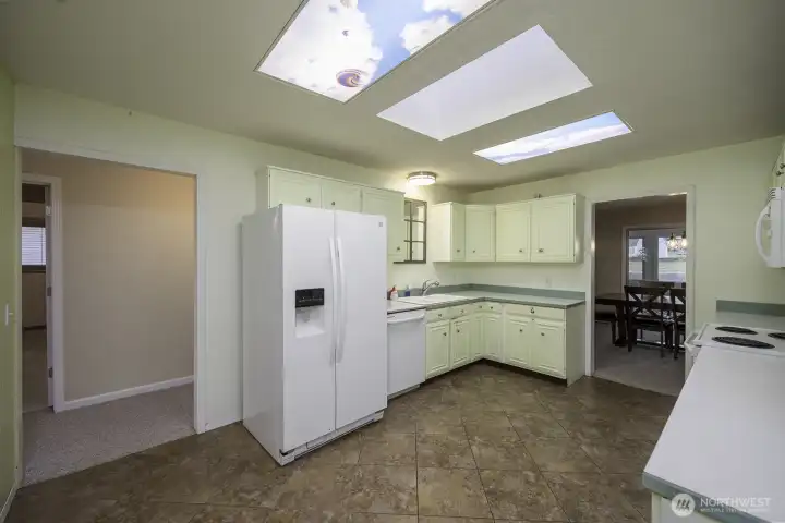 Kitchen with all of the appliances.
