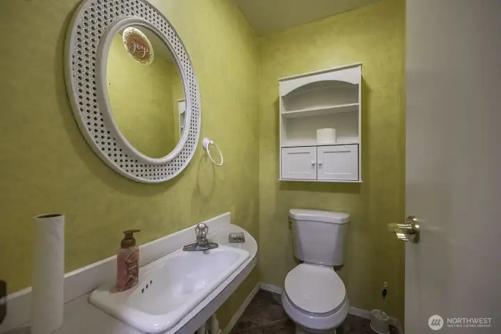 Powder Room across from the Wet Bar.