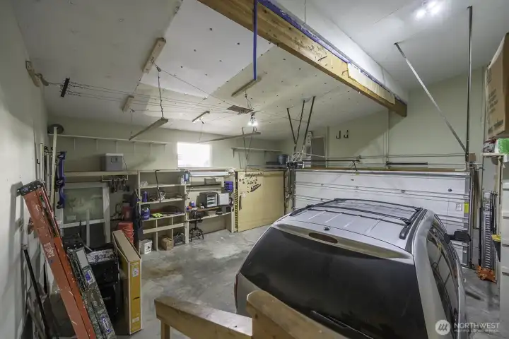 2-car garage. Note the electric truck canopy lift.