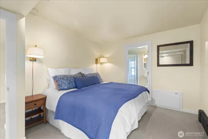 Primary bedroom with ensuite bath.
