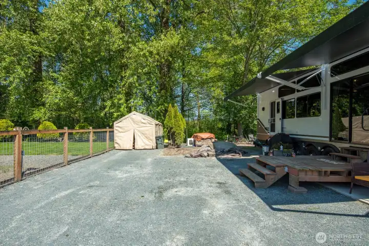 Covered "garage" stays!