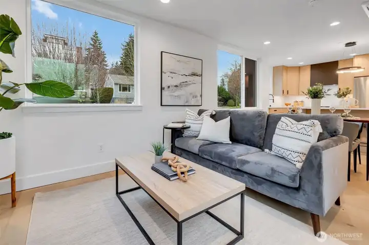 And the living room is one you walk into, not thru. A great conversation space.