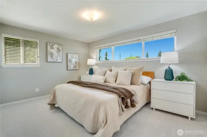 Largest bedroom faces west. Largest bedroom faces west.