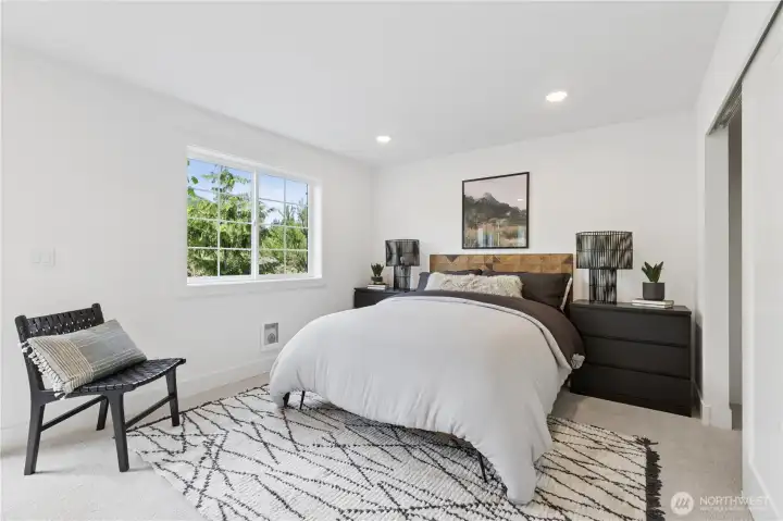 Downstairs bedroom- Features and colors may vary- For demonstration purposes only