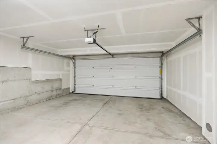 Attached TWO car garage!
