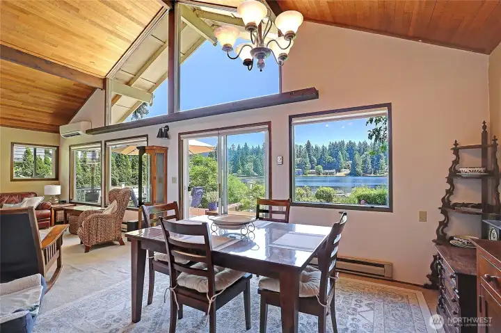 Naturally bright throughout the home with floor to ceiling windows.