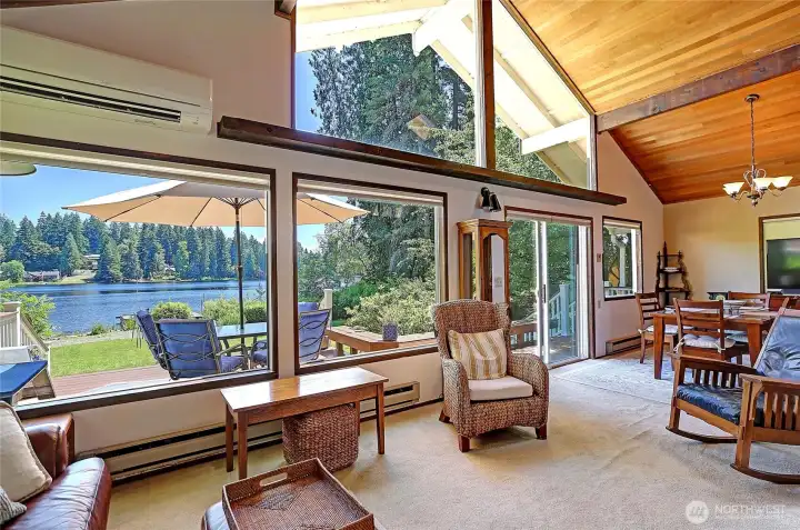 Enjoy your expansive windows highlighting the picturesque lake views.